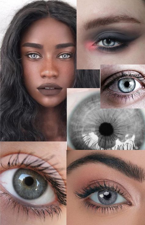 Beautiful Grey Eyes, Eyelash Aesthetic, Dark Grey Eyes, Pretty Eyes Color, Rare Eye Colors, Grey Eye Makeup, Eye Color Chart, Rare Eyes, Blue Eye Color