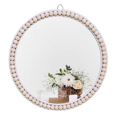 Boho Modern Living Room, Nursery Mirror, Wall Decor For Bathroom, Mirror Circle, Decor For Bathroom, Boho Mirror, Circle Mirror, Mirror Round, Hanging Bird Feeders