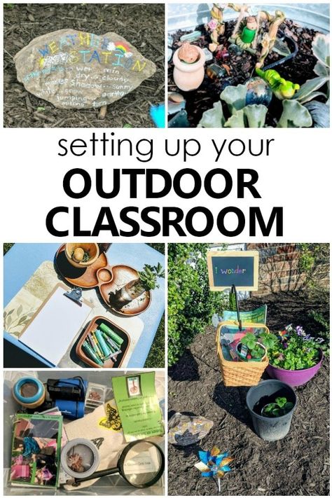 Space For Preschoolers, School Outdoor Classroom, Nature Based Preschool, Outdoor Kindergarten, Nature Based Learning, Outdoor Learning Activities, Forest School Activities, Outdoor Learning Spaces, Outdoor Play Spaces