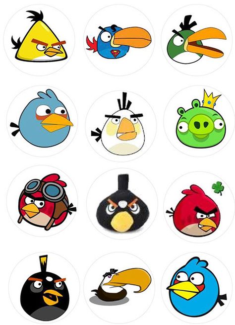 Cupcakes Cartoon, Angry Birds Printables, Angry Birds Characters, Angry Birds Cupcakes, Angry Birds Stella, Homemade Face Paints, Bird Birthday Parties, Angry Birds Cake, Angry Birds Party