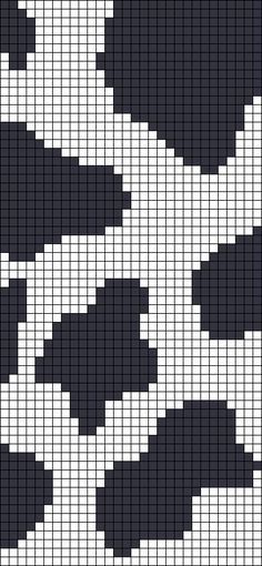 Cow Alpha Pattern Crochet, Cow Print Alpha Pattern, Cow Bracelet Pattern, Cow Print Wall, Cow Bracelet, Cross Stitch Cow, Aesthetic Patterns, Graph Crochet, Graph Paper Drawings