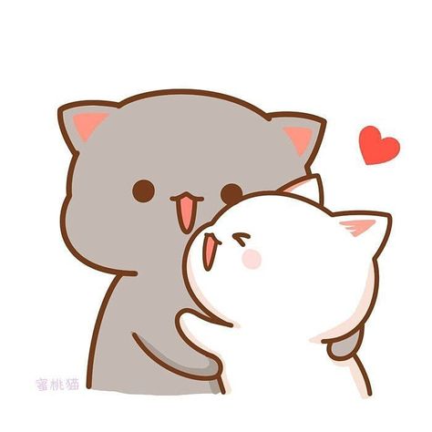 Bubu'Baby couples ❤️ on Instagram: “🥺😘😍😚😘❤️💋 Save!🥰 follow us 👉🏻 @bububabycouples for more cute posts ❤️💯 . . art belongs to Huang xioa b 🙏🏻 ... .... .... #bububabycouples…” Calin Gif, Griffonnages Kawaii, Cute Anime Cat, Chibi Cat, Cute Bear Drawings, Cute Cartoon Images, Cute Couple Cartoon, Kawaii Chibi, Cute Love Cartoons