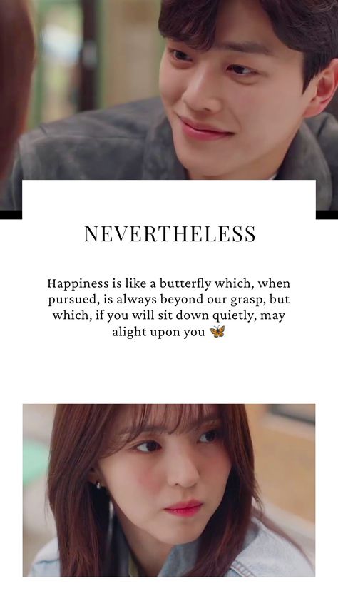 Nabi Butterfly, Nevertheless Kdrama, Quotes Wallpaper Aesthetic, Love And Trust Quotes, Korea Quotes, Goblin Korean Drama, Bond Quotes, Cinema Quotes, Song Kang Ho