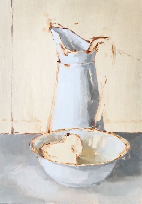 how-to-paint-still-life-like-Euan-Uglow-04 Still Life Painting Ideas Simple, White Still Life Painting, Abstract Still Life Drawing, Acrylic Still Life Paintings Easy, Still Art Painting, Simple Still Life Painting, Watercolor Still Life Paintings, Acrylic Still Life Paintings, Still Life Painting Watercolor