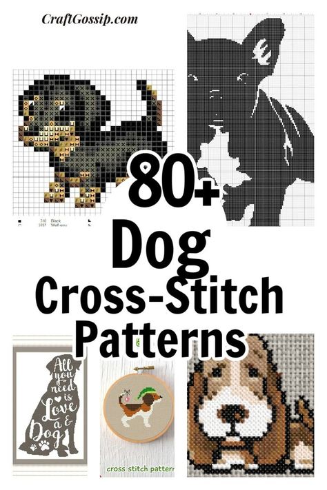 Dog Embroidery Patterns, Cross Stitch Gifts Ideas, Dog Chart, Cross Stitch Letter Patterns, Dog Embroidery, Super Cute Dogs, Cross Stitch Letters, Cross Stitch Cards, Cute Cross Stitch