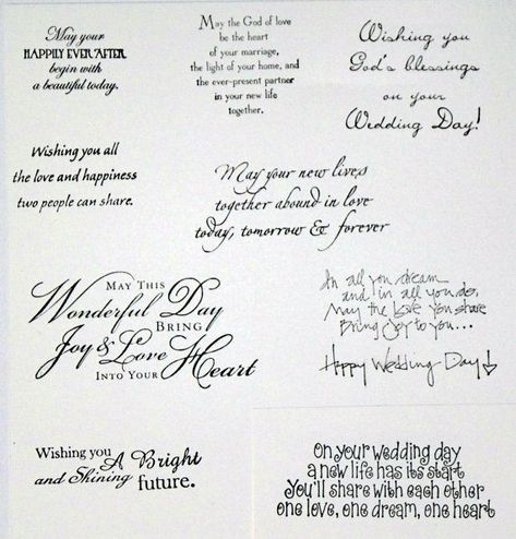 1000+ Wedding Card Quotes on Pinterest | Bridal shower cards ... Wedding Card Verses, Stampin Up Wedding Cards, Greeting Card Sentiments, Wedding Card Messages, Wedding Card Quotes, Congratulations Quotes, Wedding Verses, Card Verses, Card Quotes