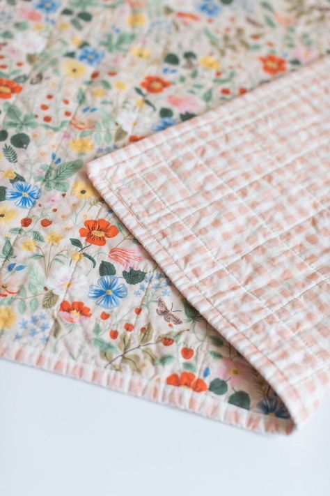 In The Garden Target Bedroom, Patchwork, Ditsy Floral Nursery, Wild Flowers Nursery, Vintage Rose Nursery, Cottagecore Aesthetic Nursery, Flower Garden Nursery Theme, Wildflower Baby Girl Nursery, Pink Gingham Nursery