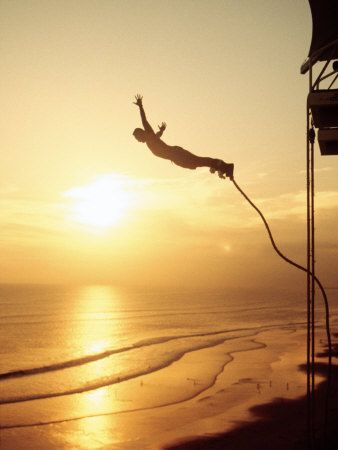 Bungee Jump At Sunset Hang Gliding, Bungee Jumping, Bungee Jump, Kuta Beach, Extreme Adventure, Extreme Sports, Adventure Awaits, Sunrise Sunset, Outdoor Activities
