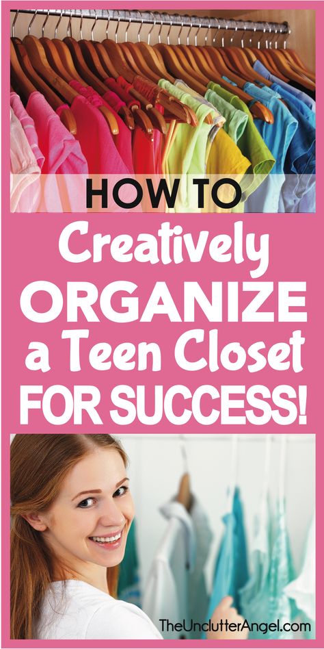 Closet Organization Small, Teen Closet Organization, Teen Closet, Small Master Closet, Girls Closet Organization, How To Organize Your Closet, Small Ideas, Closet Hacks, Organization Closet