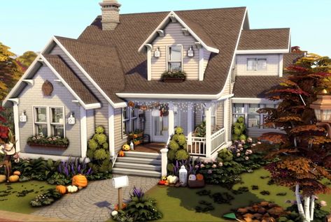 Tumblr, Sims 4 Houses 1 Story, Suburban Home Sims 4, Sims 4 Family Starter Home, Sims Suburban Home, American House Layout, American Suburban House, Sims 4 Suburban House, Cute Sims 4 Houses