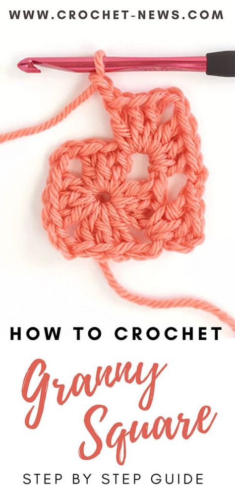 Patchwork, Granny Square How To Crochet, Free Easy Crochet Patterns For Beginners Simple Granny Squares, Granny Square Basic, Easy Granny Square Blanket, Crochet Granny Square Beginner, Hairstyles Crochet, Crochet Granny Square Tutorial, Easy Beginner Crochet Patterns