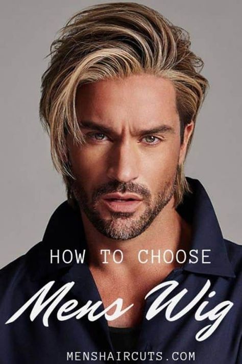 How To Choose Mens Wigs That Dont Make You Look Like A Clown ★ Hair Replacement For Men, Best Hairstyles For Older Men, Balding Mens Hairstyles, Bald Men With Beards, Making Wigs, Older Mens Hairstyles, Steampunk Hairstyles, Hair Doo, Dyed Hair Men