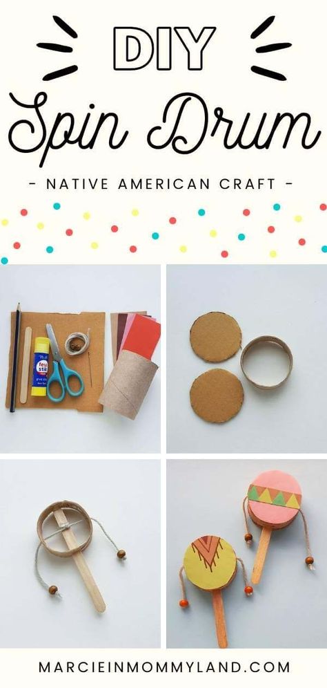 Music And Art Activities, Music Day Crafts For Kids, Hand Drum Craft For Kids, Fifth Grade Crafts, Native American Games For Kids, Multicultural Crafts For Kids, Native American School Project Ideas, Indigenous Peoples Day Preschool, Easy Crafts For Preschool
