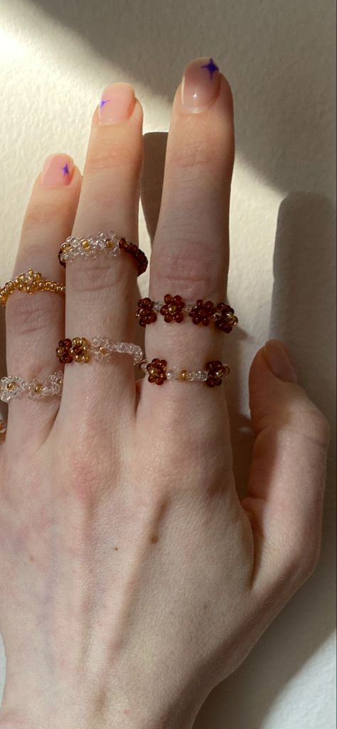 Rings Beads Aesthetic, Glass Seed Bead Rings, Beaded Ring Aesthetic, Aesthetic Bead Rings, Bead Rings Aesthetic, Beads Ring Aesthetic, Beaded Rings Aesthetic, Cincin Manik Aesthetic, Gelang Manik Aesthetic