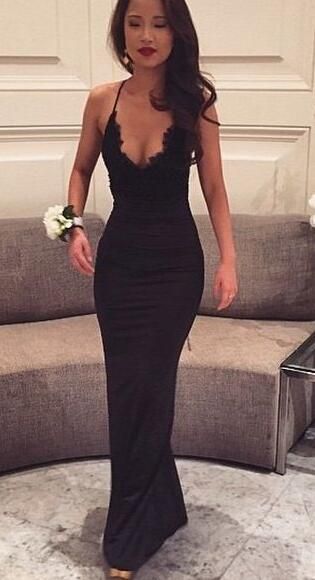 158fc2ddd52ec2cf54d3c161f2dd6517desc48602801ri Haute Couture, Woman Evening Dress, Porm Dress, V Neck Prom Dress, Tight Prom Dresses, Black Lace Prom Dress, Backless Evening Gowns, Dresses V Neck, Dress Tight