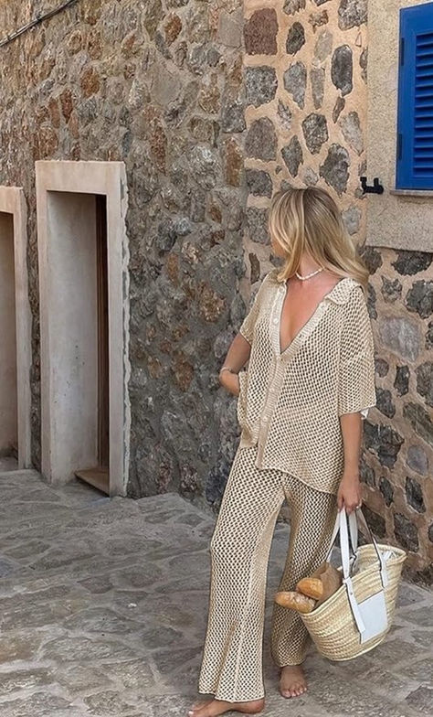 Starting my Puerto Rico shopping list - love this amazon set for a beach coverup

#affiliatelink Knit Set Outfit, Two Piece Summer Outfit, Cover Up Crochet, Morocco Fashion, Crochet Net, Pool Outfits, Outfit Elegantes, 2024 Outfits, Beach Outfit Women