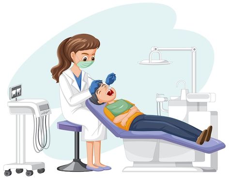 Dentist Illustration, Dentist Clipart, Dentist Cartoon, Dental Wallpaper, Teeth Illustration, Female Dentist, Dental Posters, Remedies For Tooth Ache, Kids Dentist