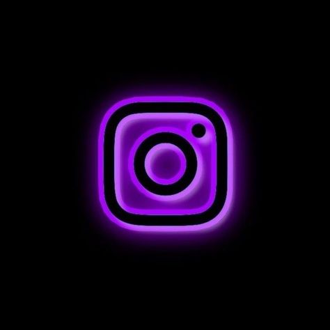 Neon Purple Instagram Icon, Clawdeen App Icons, Dark Purple App Icons Aesthetic Neon, Instagram Aesthetic Logo Purple, Instagram Logo Purple, Neon Instagram Logo, Instagram Glowing Logo, Neon Signs App Icon, Violet Icon