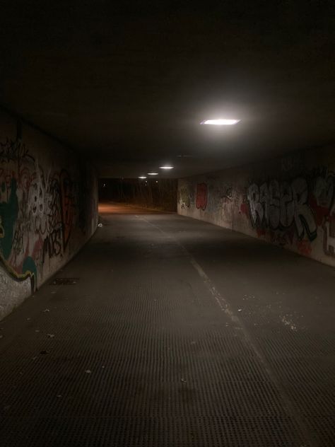 #tunnel #aesthetic #dark #darkaesthetic #evening #grafitti #foggy #fog #lockscreen #wallpaper