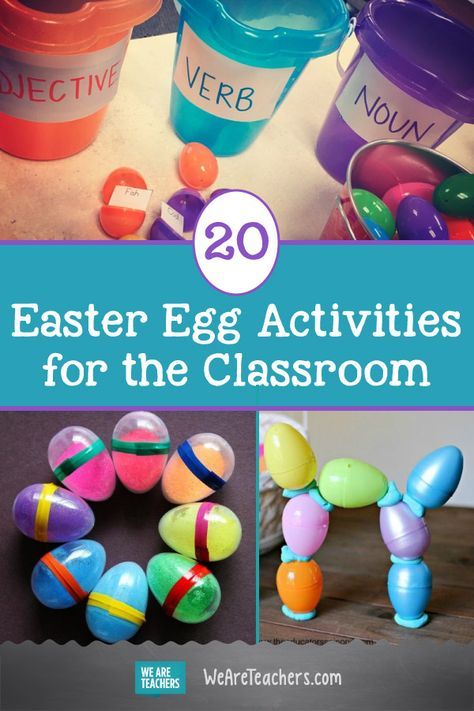 20 Easter Egg Activities for the Classroom. Now is the perfect time of year to use Easter eggs in the classroom to teach reading, math, science, and more. Check out our favorite Easter egg activities for teachers. #elementaryschool #springcrafts #activities Easter Egg Reading Activities, Easter Ela Activities, Class Party Activities, Egg Activities, Easter Egg Activities, Activities For Teachers, Preschool Easter, Activities For The Classroom, Easter Classroom