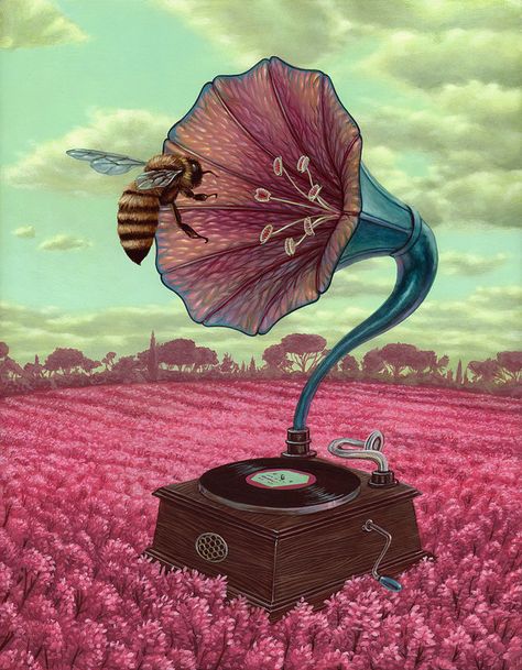 Preview: Casey Weldon’s “Novel Relic” at Roq La Rue | Hi-Fructose Magazine Pop Surrealism, Art And Illustration, Art Du Collage, Art Musical, Surealism Art, Surrealism Painting, Bee Art, Art Et Illustration, Arte Pop