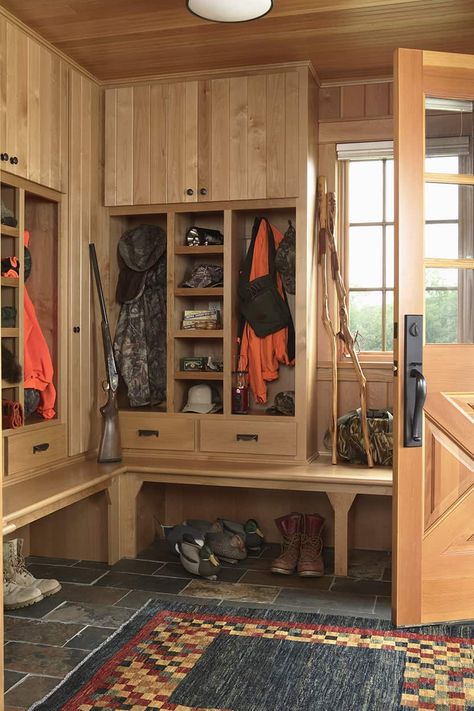 Hunting Room Storage, Gear Storage Ideas, Hunting Room Design, Hunting Storage, Hunting Room Decor, Room Ideas Men, Hunting Cabin Decor, Camping Gear Storage, Hunting Lodge Decor