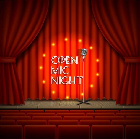 Open Mic Poster, Stand Up Comedy Poster, Comedy Poster, Announcement Poster, Cinema Idea, Open Mic Night, Graveyard Shift, Comedy Nights, Velvet Lounge
