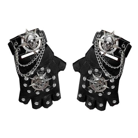 PRICES MAY VARY. 100% 进口 Pull On closure Material: Leather size:one size Steampunk Biker Leather Gloves Mens Skull Punk Rock Gloves Rock Clothes Men, Punk Clothes Men, Mens Goth Fashion, Punk Outfits Men, Punk Gloves, Punk Fashion Men, Ropa Punk Rock, Skull Clothes, Judy Blame