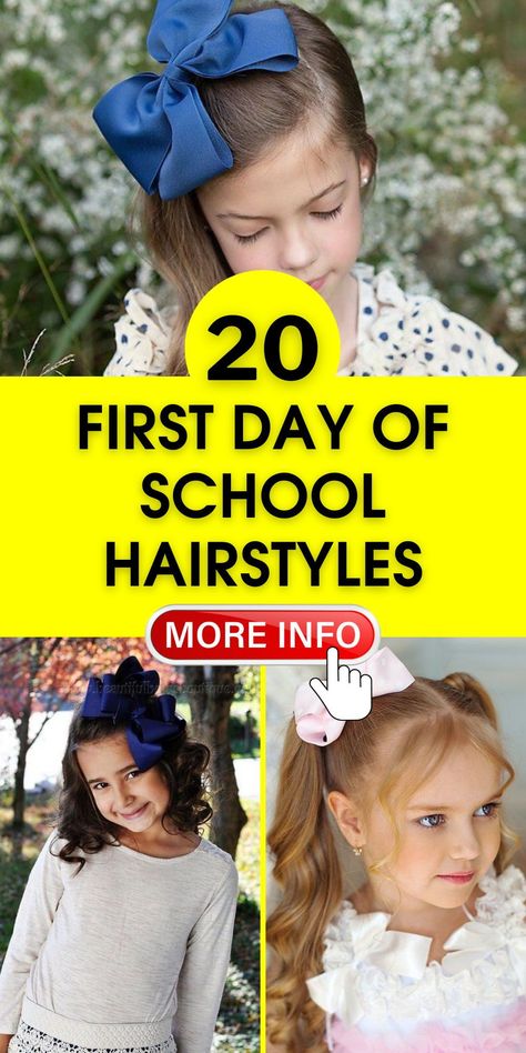 Kick off the school year with these first day of school hairstyles designed for teens. Whether you're into simple braids, natural hair looks, or love rocking curly hair, there's a style for you. These easy and cute hairstyles are perfect for busy mornings and will keep you looking stylish throughout the day. First Day Of School Hairstyles, Children's Hairstyles, School Hairstyles For Teens, Middle School Hairstyles, Simple Braids, Picture Day Hair, Childrens Hairstyles, Easy Curls, Cute Braids