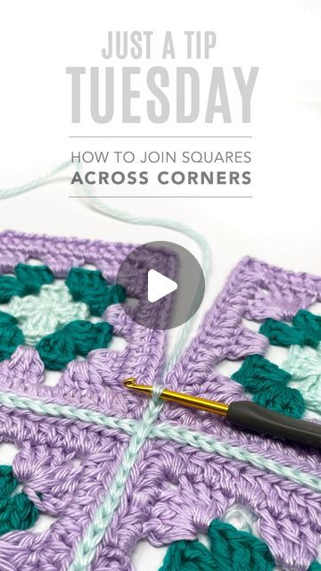 How To Join Crochet Granny Squares Together, How To Join Granny Squares Tutorials, Joining Granny Squares Easy, Best Way To Join Granny Squares, How To See Granny Squares Together, How To Join Granny Squares Together, Slip Stitch Join Granny Squares, Stitching Together Granny Squares, How To Attach Granny Squares