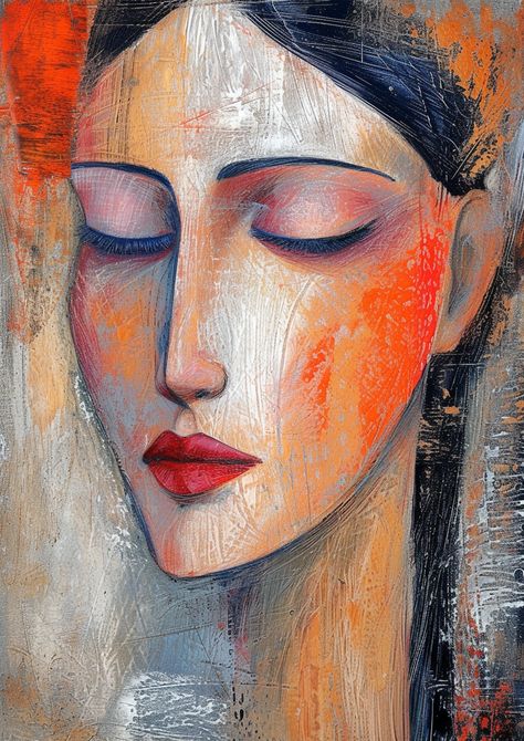 Princess Painting, Abstract Figure Art, Gelli Printing Art, Face Artwork, Abstract Portrait Painting, Abstract Woman, Abstract Face Art, Art Hobbies, Abstract Faces