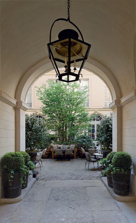 Ralph Lauren / Saint Germain  / Parisian garden Outdoor Spaces, Landscape Designs, Outdoor Rooms, Parisian Garden, Tuileries Garden, Paris Restaurants, Urban Oasis, Saint Germain, Outdoor Living Space