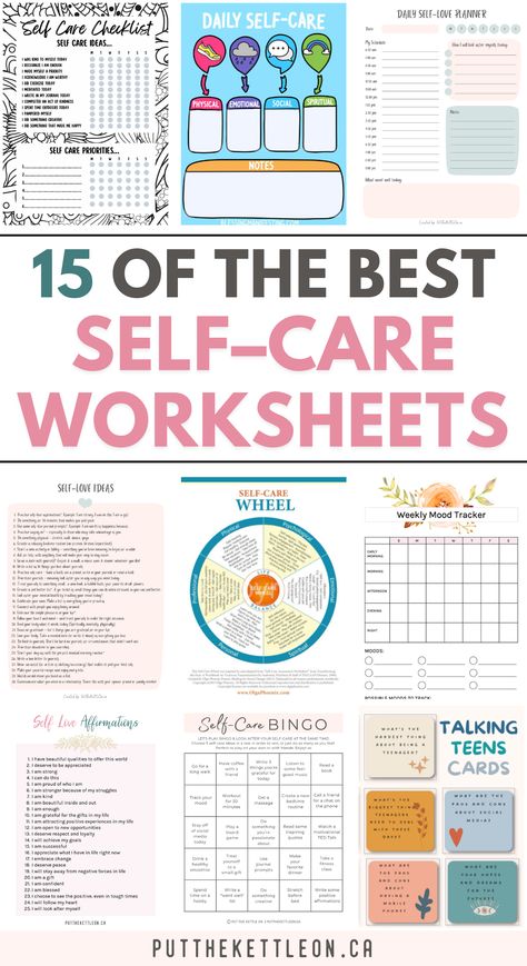 15 of the best self care wprksheets Self Help Ideas Activities, Self Care Classroom Activities, Daily Self Care Routine Checklist, Self Care Therapy Activities, Self Care Planner Ideas, Self Care Worksheets For Women, Self Care Activity For Teens, Self Care Games For Groups, Self Care Journal Pages Printable Free