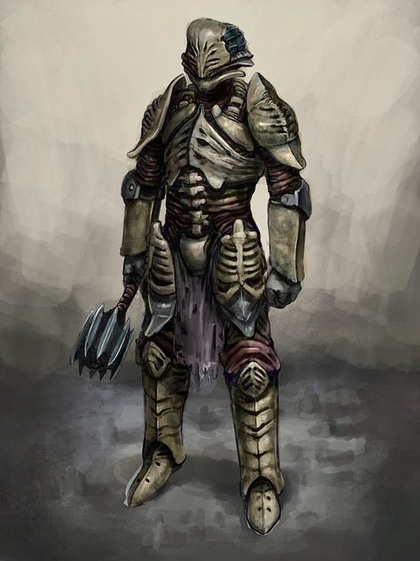 Bone Armor Art, Bone Armor Dnd, Bone Armor Concept Art, Bone Knight, Candlekeep Mysteries, Fantasy Civilization, Fantasy Planets, Bone Armor, Ian Anderson