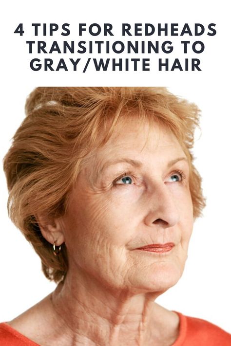 4 Tips for Redheads Transitioning to Gray/White Hair Gray Highlights On Red Hair, Ginger Hair With Grey Highlights, Strawberry Blonde And Grey Hair, Strawberry Pixie Hair, Highlights To Blend Gray Hair Red Hair, Strawberry Blonde Grey Blending, Strawberry Blonde Grey Hair, Blending Gray Hair With Strawberry Blonde, Highlights For Redheads Gingers