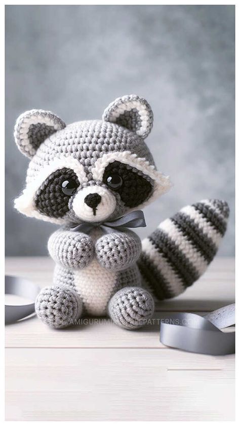 Amigurumi Raccoon Crochet Free Pattern Crocheted Raccoon Free Pattern, Raccoon Pattern Crochet, Crochet Skunk Pattern, Beginner Crochet Projects Amigurumi, Skunk Crochet Pattern Free, Crochet Patterns Free Animals, Raccoon Amigurumi Free Pattern, Racoon Crochet Pattern Free, Crochet Raccoon Free Pattern