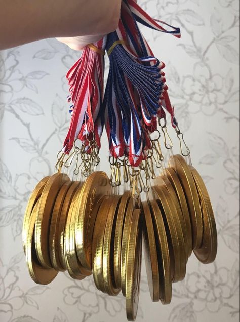 nike aesthetic Chocolate Medals, Nike Aesthetic, Golden Chocolate, Swimming Medals, Sports Medals, Vision Board Photos, Vision Board Pictures, Vision Board Goals, Olympic Gold Medals