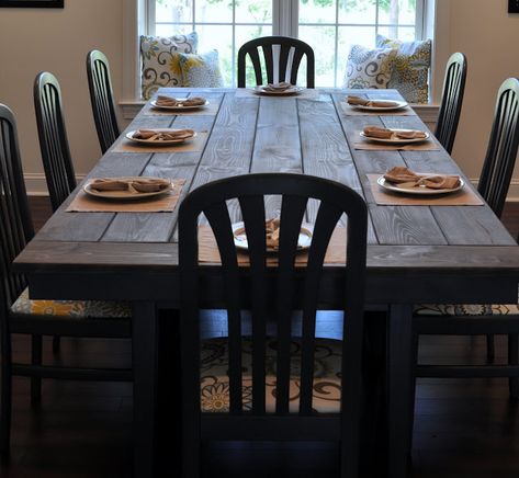 Large Farmhouse Table, Rustic Farmhouse Dining Room, Diy Farmhouse Table Plans, Dining Table Plans, French Farmhouse Dining Table, Diy Dining Room Table, Build A Farmhouse Table, Farmhouse Table Plans, Farmhouse Dining Room Table