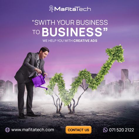 Social Media Post for Business Services: An example of a social media post promoting B2B services is shown, indicating the range of marketing materials that MafitaTech can create for their clients. Best Ads Ad Campaigns Creative Marketing Ideas, B2b Advertising, Creative Marketing Agency, Advertising Strategies, Creative Marketing, B2b Marketing, Best Ads, Creative Ads, Ad Campaign