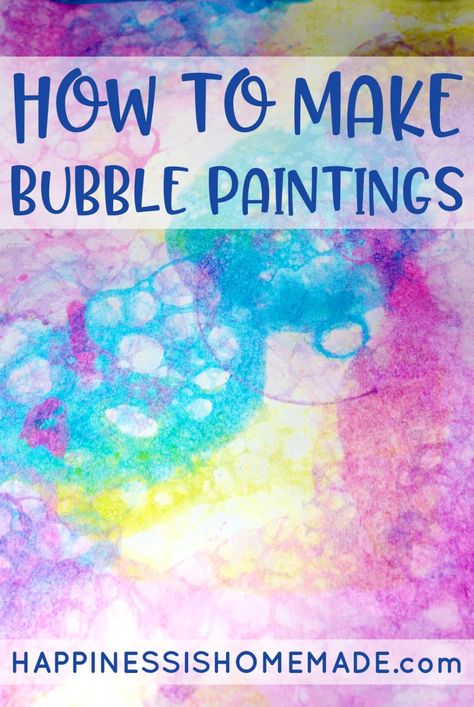 1970 Art, Bubble Crafts, Clothes Study, Bubble Diy, Preschool Painting, Bubble Activities, How To Make Bubbles, Bubble Drawing, Science Week