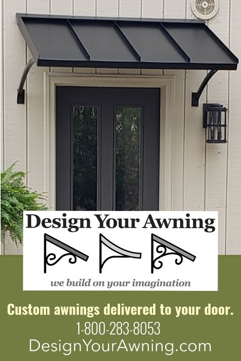 Beautiful custom awnings designed by you with the help of our experts. Call us today and get your project started in time for summer! 1-800-283-8053 Doors And Windows Design, Makeover House, House Awnings, Custom Awnings, Windows Design, Door House, Home Exterior Makeover, Window Awnings, Exterior Makeover