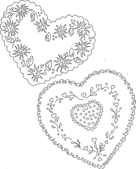 Heart tag pattern for card. Hearts Embroidery, Lace Hearts, Parchment Crafts, Lace Drawing, Heart Gift Tags, Valentines Day Coloring Page, Ideas Embroidery, Embroidery Hearts, Valentines Day Coloring