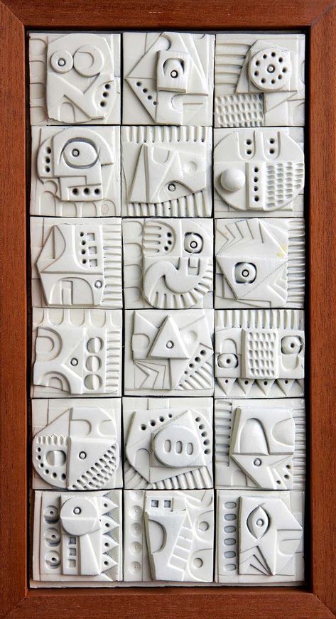 Relief Sculpture Ideas, Ceramic Relief Tiles, Relief Tiles, Terracotta Wall, Ceramic Artwork, Ceramic Wall Art, Slab Pottery, Clay Wall, Relief Sculpture