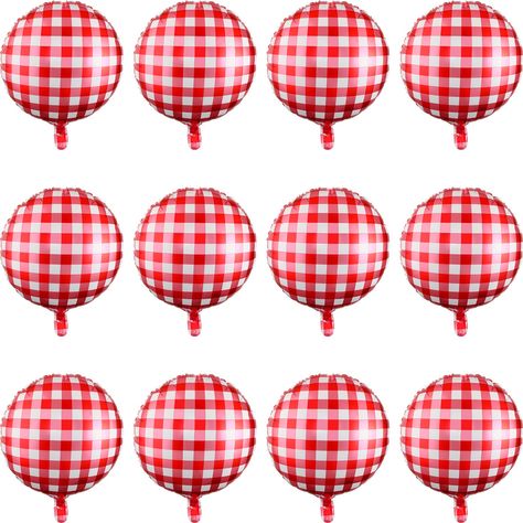 PRICES MAY VARY. Abundant quantity: comes with 50 pieces of 18 inch checked balloons, enough quantity to meet your decoration needs and you can play with your partners Reliable quality: these BBQ balloons are made of quality aluminum film, thick and not easy to break, tasteless and reliable to use, which are reusable and you can use them with confidence Attractive appearance: these checkerboard balloons feature classic checkered patterns, attractive and novel, which are full of a vibrant and joy Bbq Party Decor, Racing Themed Party, Bbq Baby Shower Decorations, Bbq Theme, Picnic Bbq, Birthday Bbq, Picnic Birthday, Baby Shower Bbq, Balloons Party