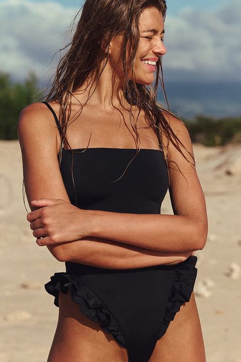 Belle The Label Margot One-Piece … curated on LTK Vintage Style Swimsuit, Free People Swimsuit, Free People Swim, Black Bathing Suit, Monday Swimwear, Underwire Swimsuit, Bathing Suits One Piece, Strapless Swimsuit, Summer Vacation Outfits