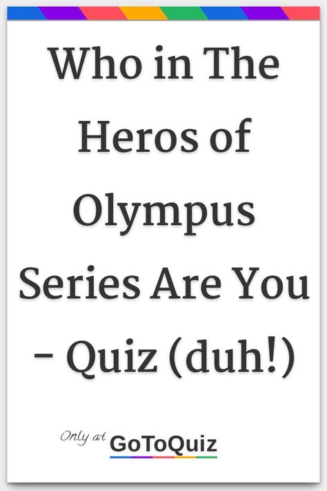 "Who in The Heros of Olympus Series Are You - Quiz (duh!)" My result: you are....Percy Jackson!!! Percy Jackson Tarot Cards, Percy Jackson Cabin Symbols, Percy Jackson Pfp Fanart, Percy Jackson Sea Of Monsters Fanart, What If Percy Jackson Had Become A God, Leo Percy Jackson Fan Art, Team Leo Valdez, Which Pjo Character Are You Quiz, The Seven Fanart Heroes Of Olympus