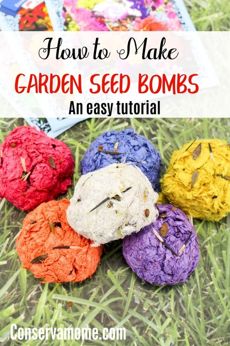 Have you ever wanted to know how to make garden seed bombs? Here's your chance! This fun and easy tutorial will be the perfect project for you and your kids this spring. Nature, Garden Crafts For Kids, Seed Balls, School Garden, Seed Paper, Garden Club, Community Gardening, Diy Garden Projects, Gardening For Kids