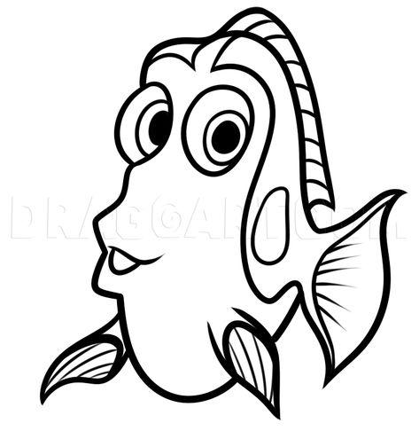 Dory Drawing, Rock Cartoon, Easy Fish Drawing, Finding Nemo Coloring Pages, Nemo Coloring Pages, Art Pfp, Cartoon Drawings Sketches, Cartoon Drawings Of People, Cartoon Drawings Disney