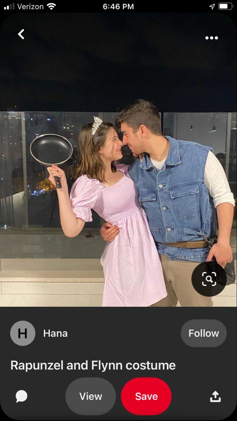 Trunk Or Treat Ideas Couples, Disney Princess And Prince Costumes, Rapunzel And Eugene Costume Halloween, Tangled Costume Couple, Disney Princess Couple Costumes, Tangled Couples Costume, Rapunzel And Eugene Costume, Rapunzel And Flynn Costume, Tangled Halloween Costume