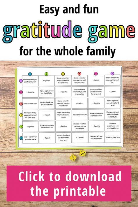 This easy and fun gratitude game is great for connecting as a family and teaching kids about gratitude. - Thanksgiving activities | Family fun Activity Days November Ideas, Gratitude Activity Days Lds, Activity Days Thanksgiving Ideas, Activity Days Gratitude, Gratitude Rs Activity, Thankful Games For Thanksgiving, Gratitude Family Activity, Christmas Gratitude Activity, Spiritual Games Activities